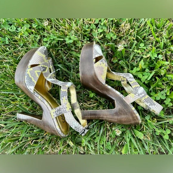 Carlos Santana!😎Platform Cavort snakeskin heels/size-7.5 - Picture 9 of 14